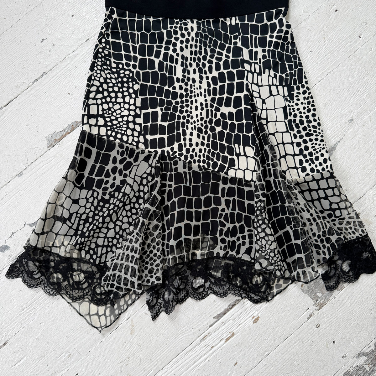 Morgan de Toi Animal Print Midi Skirt