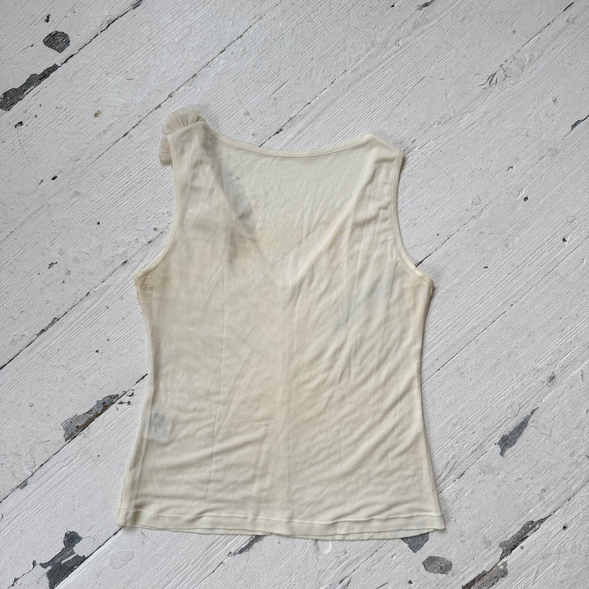 Spanish Vintage Silk Blend Rosette Top