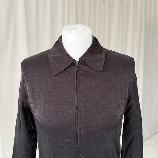 Black Esprit Zip Shirt Jacket