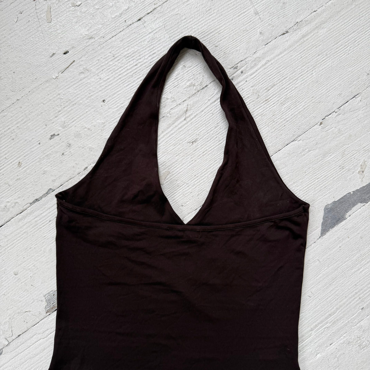 1990s Brown Halterneck Top