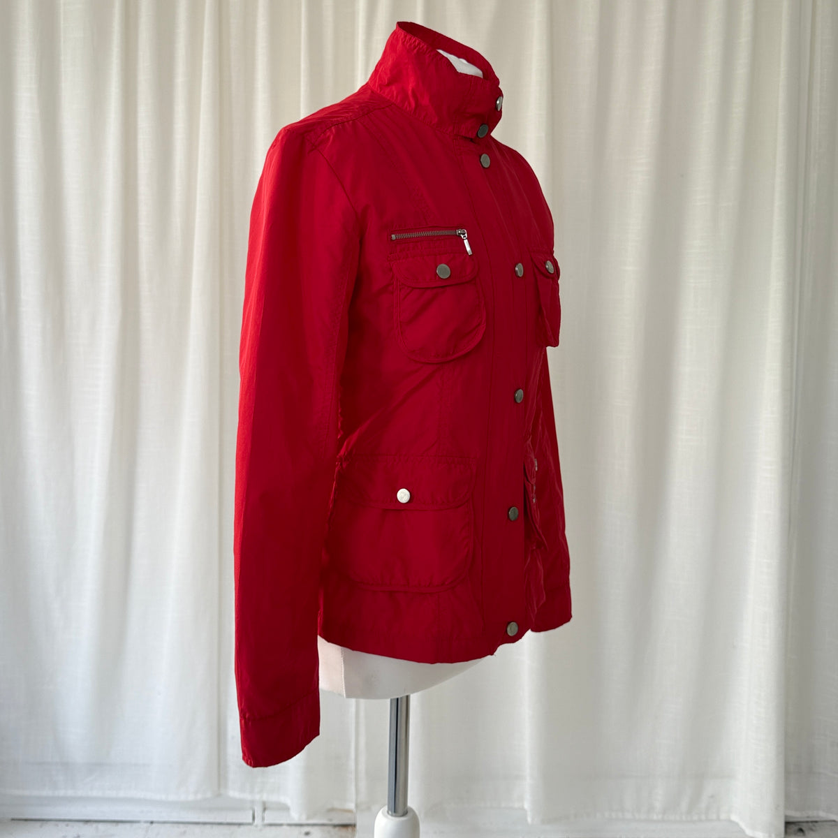 Red Lightweight Utility Jacket