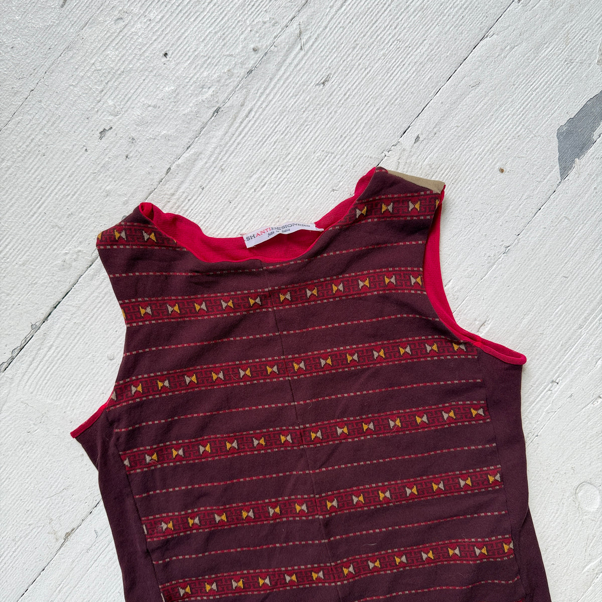 Patterned Mesh Tank Top