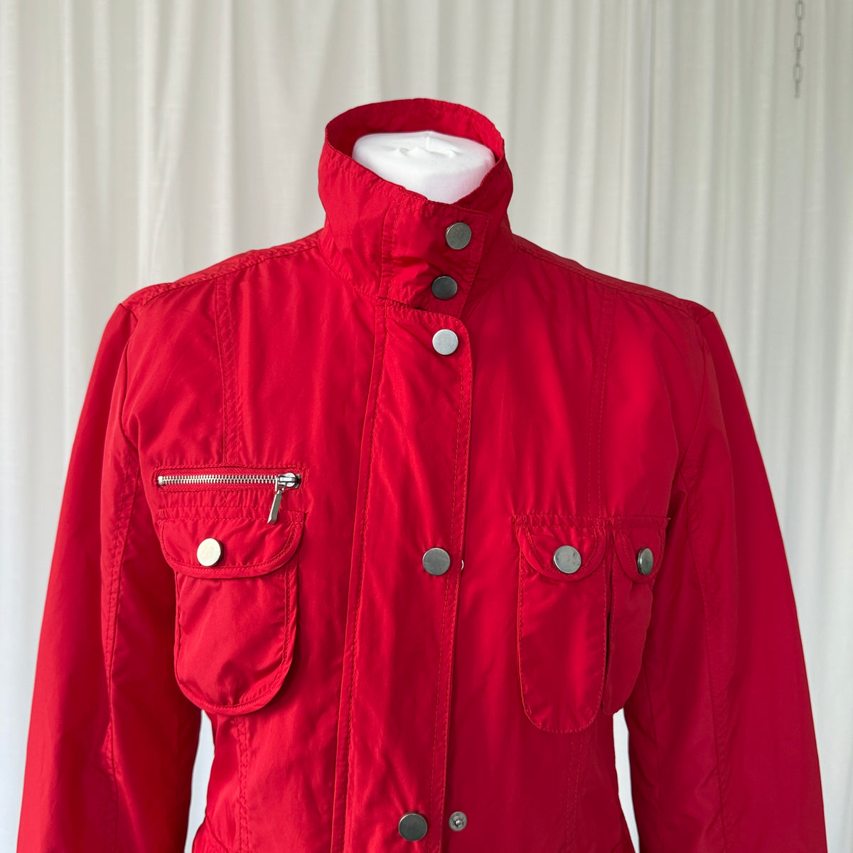 Red Lightweight Utility Jacket