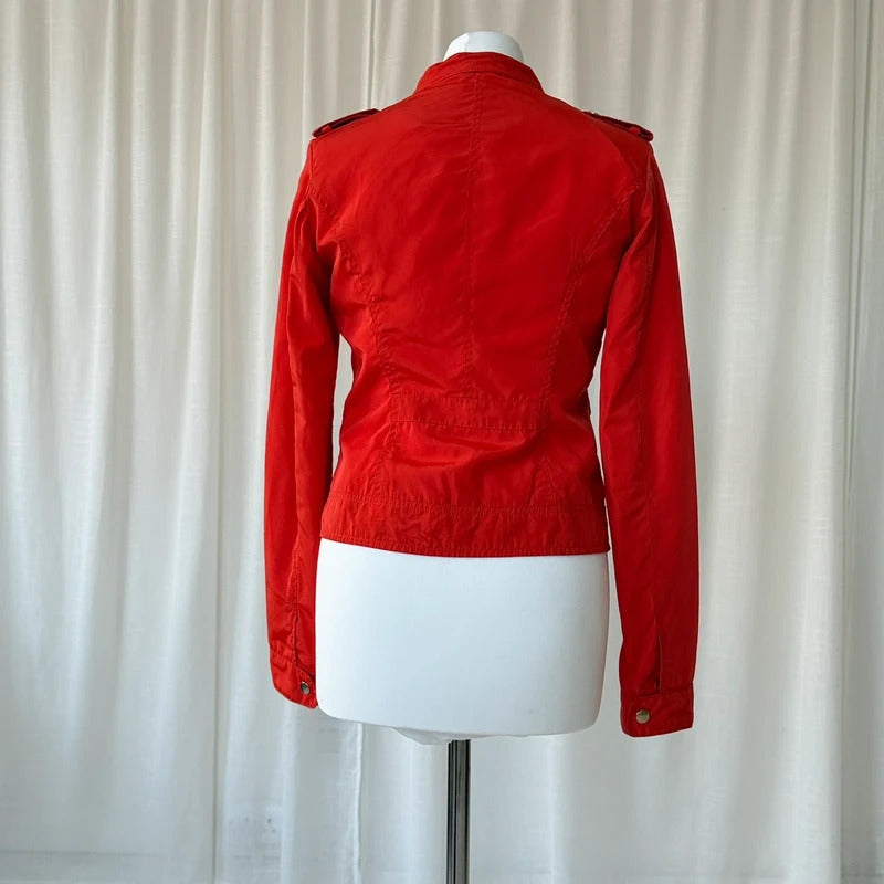 Bright Red Utility Jacket