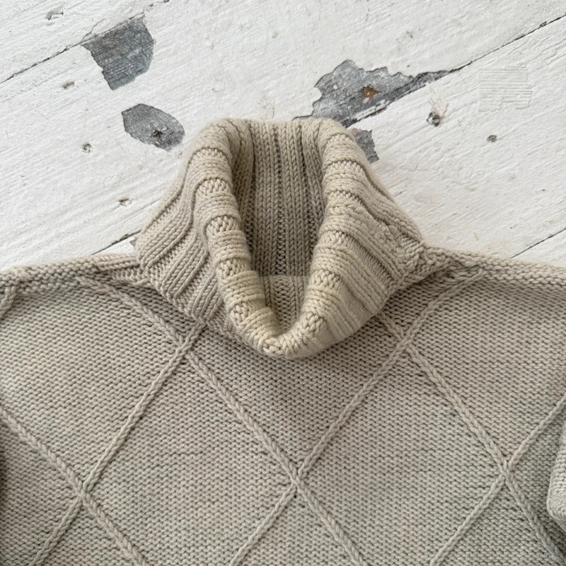 Cream Knit Rollneck Jumper