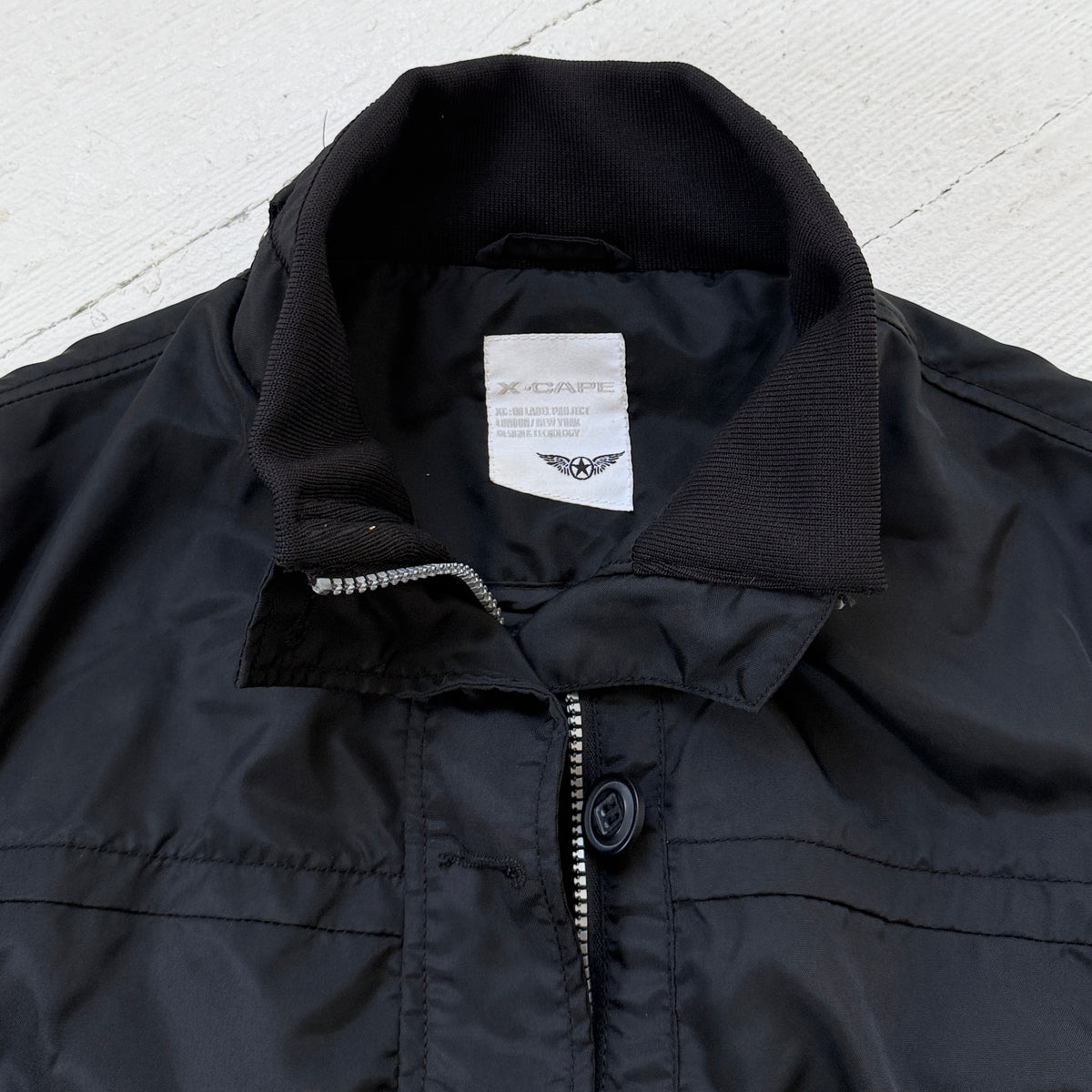 Black Nylon Utility Jacket