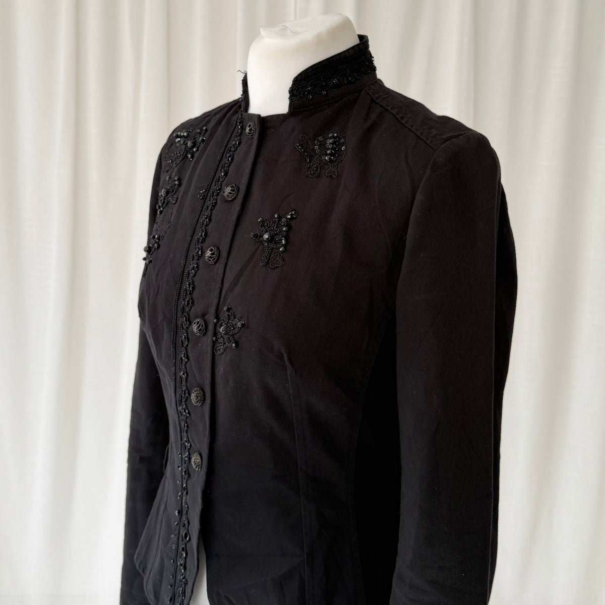 Promod Black Beaded Fitted Jacket