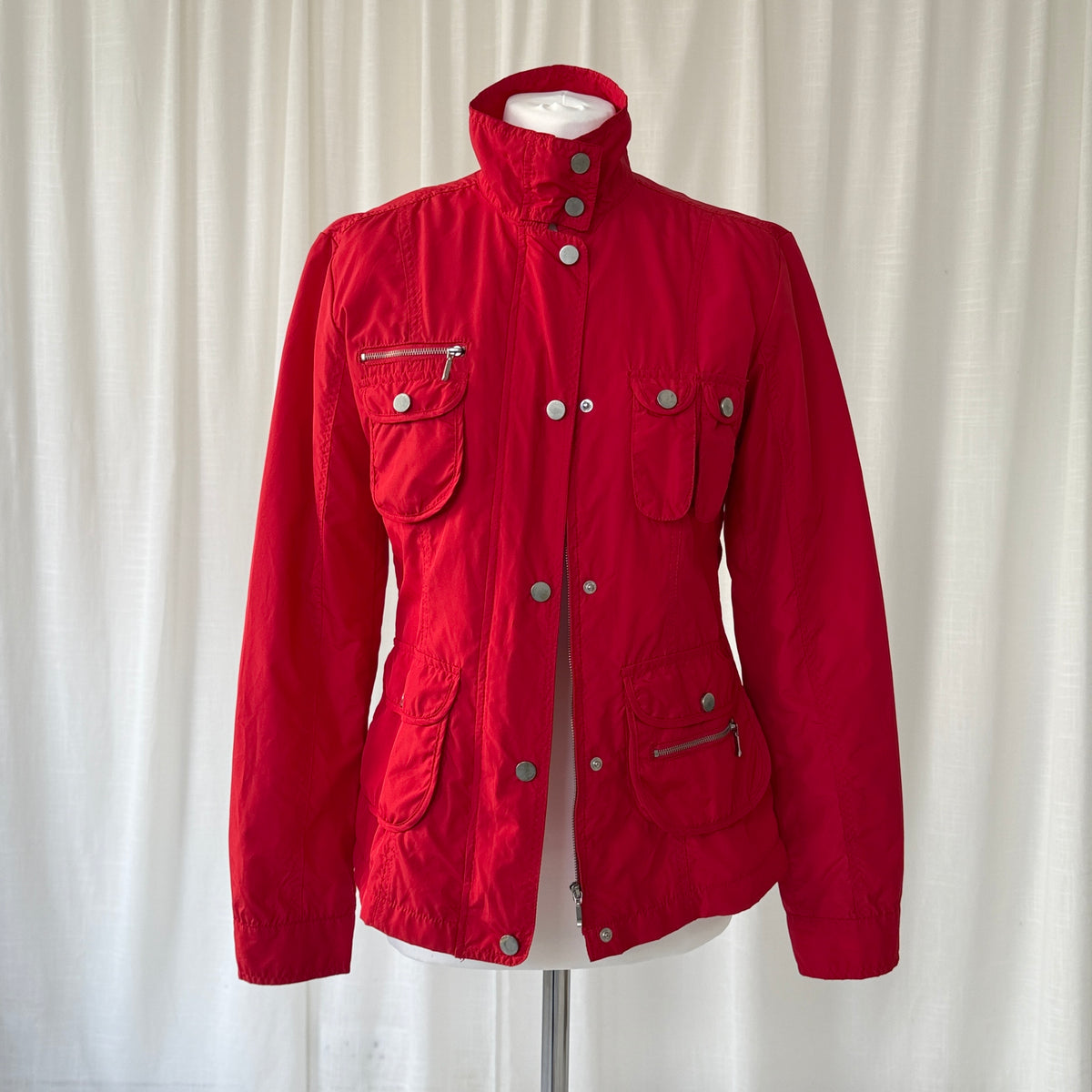 Red Lightweight Utility Jacket