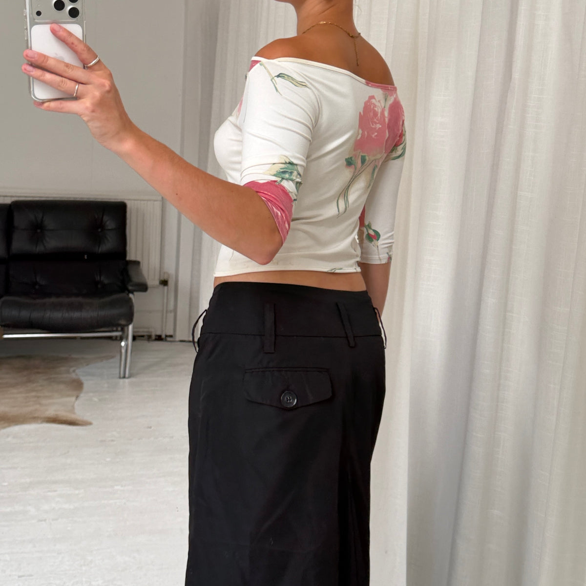 Floral Tie Detail Top