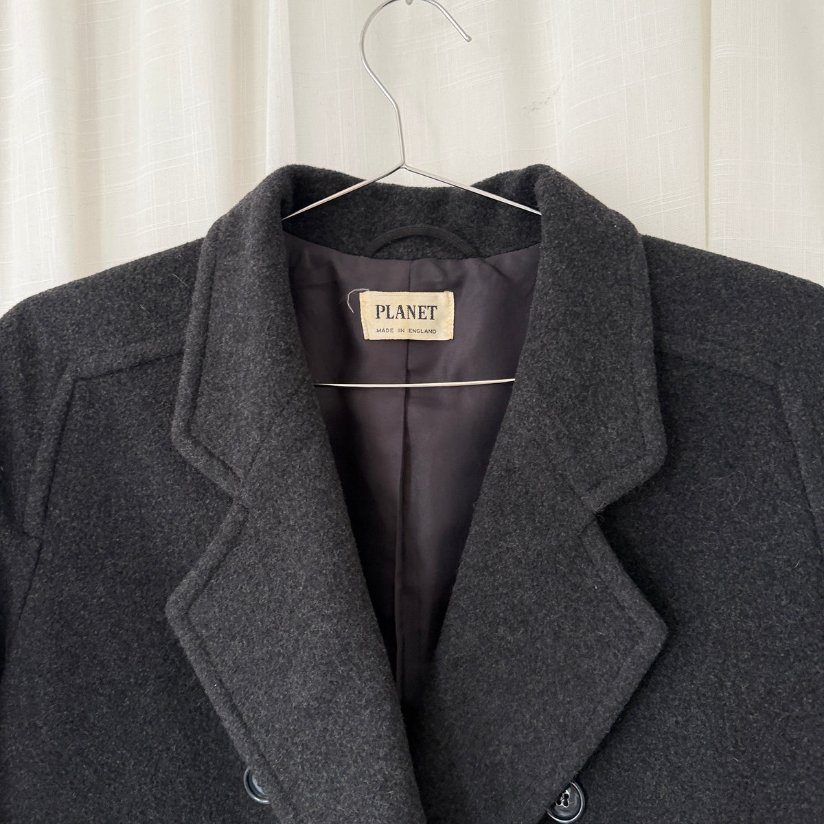 Charcoal Grey Wool Overcoat