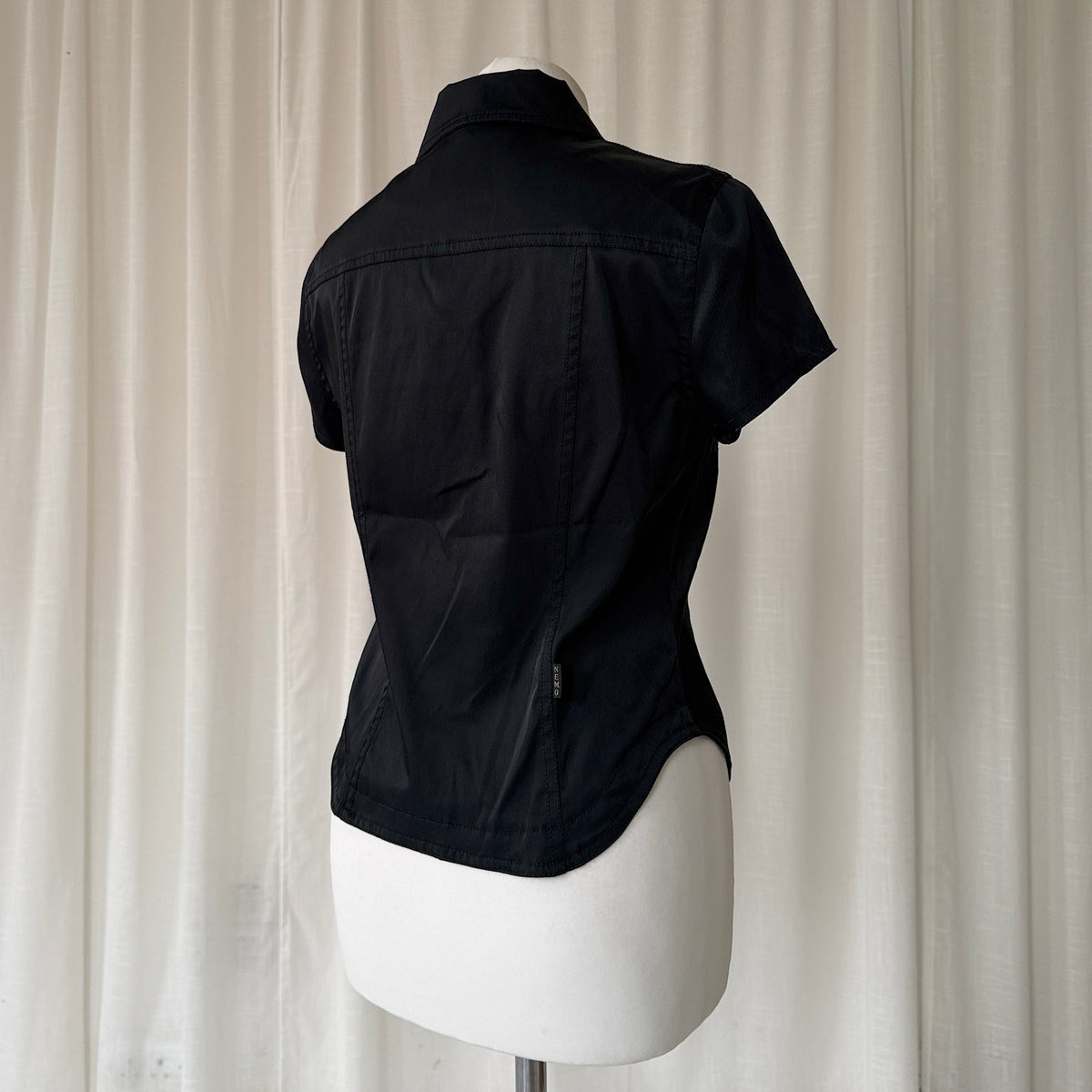 Italian Vintage Black Cargo Shirt