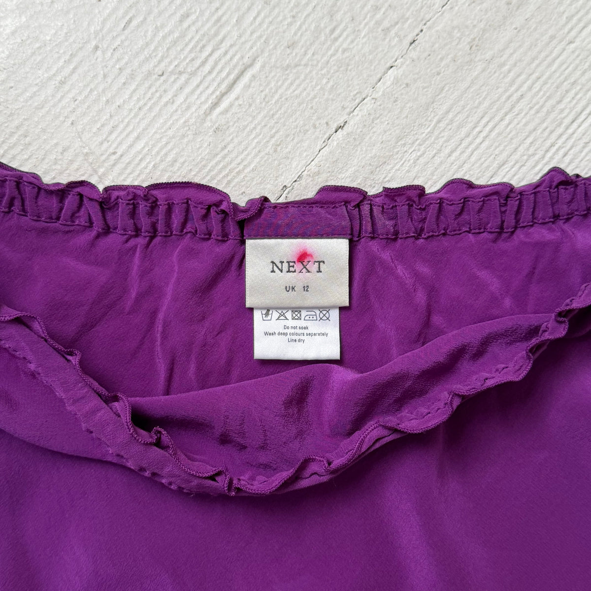Purple Silk Midi Skirt