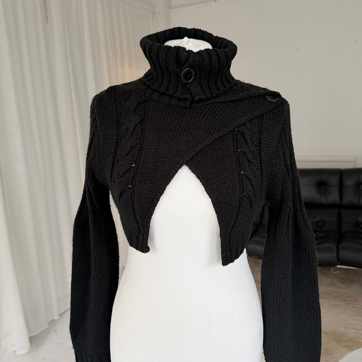 2000s Asymmetrical Knit Bolero