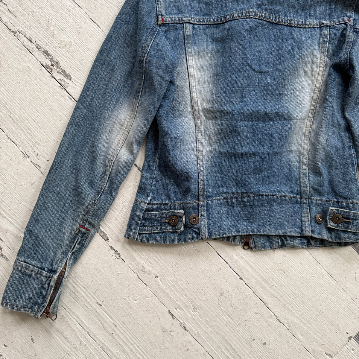 Early 2000’s Double Zip Denim Jacket