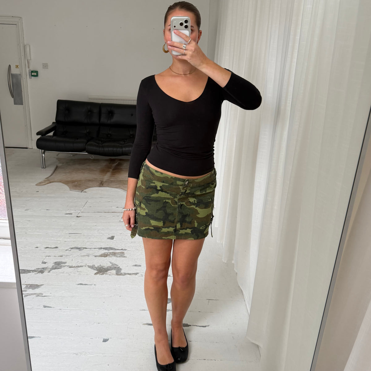 2000s Camo Utility Mini Skirt
