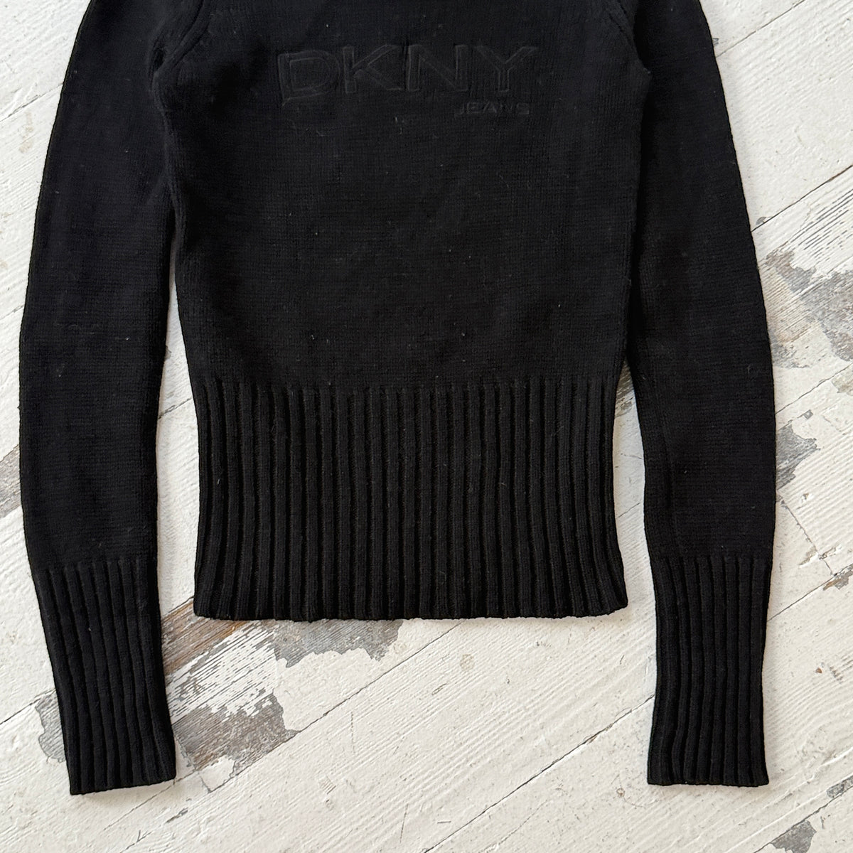 2000s DKNY Wool Logo Rollneck Jumper
