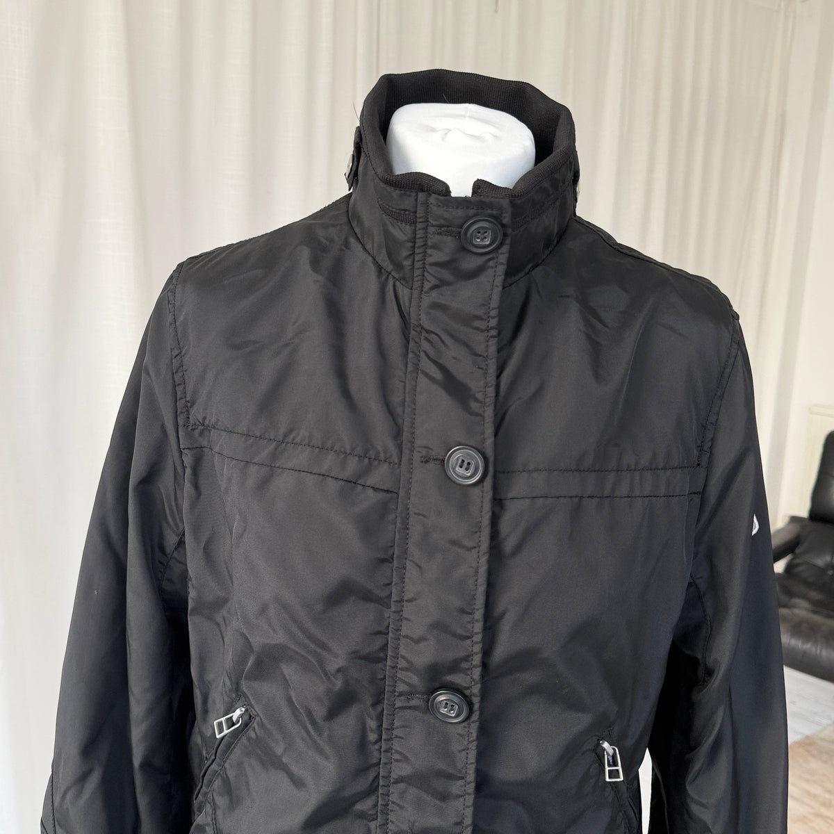 Black Nylon Utility Jacket