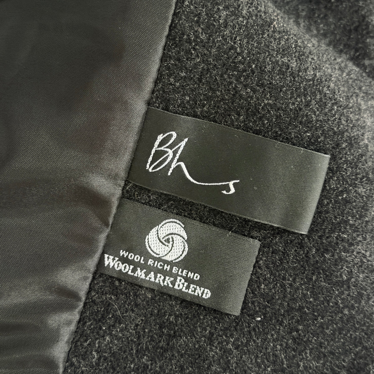 Charcoal Grey Wool Peacoat