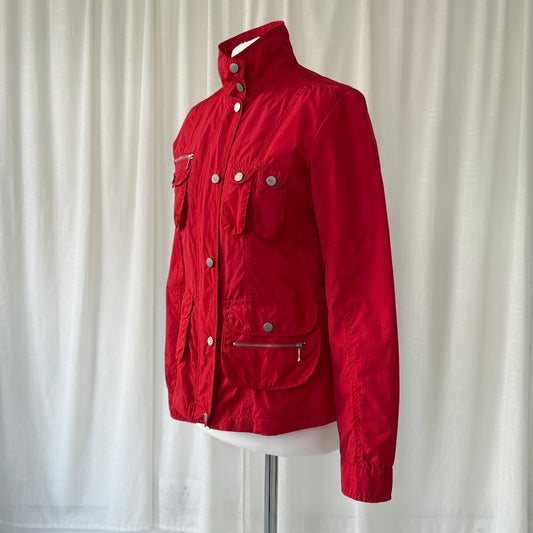 Red Lightweight Utility Jacket