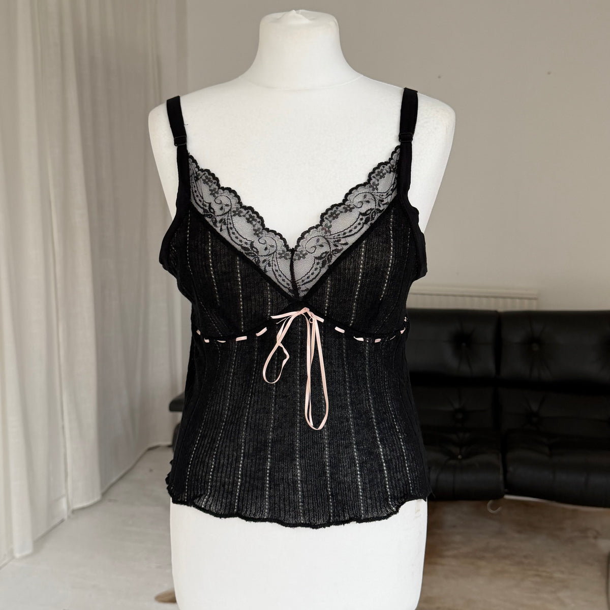 Pointelle Knit Cami & Cardigan Two Piece Set