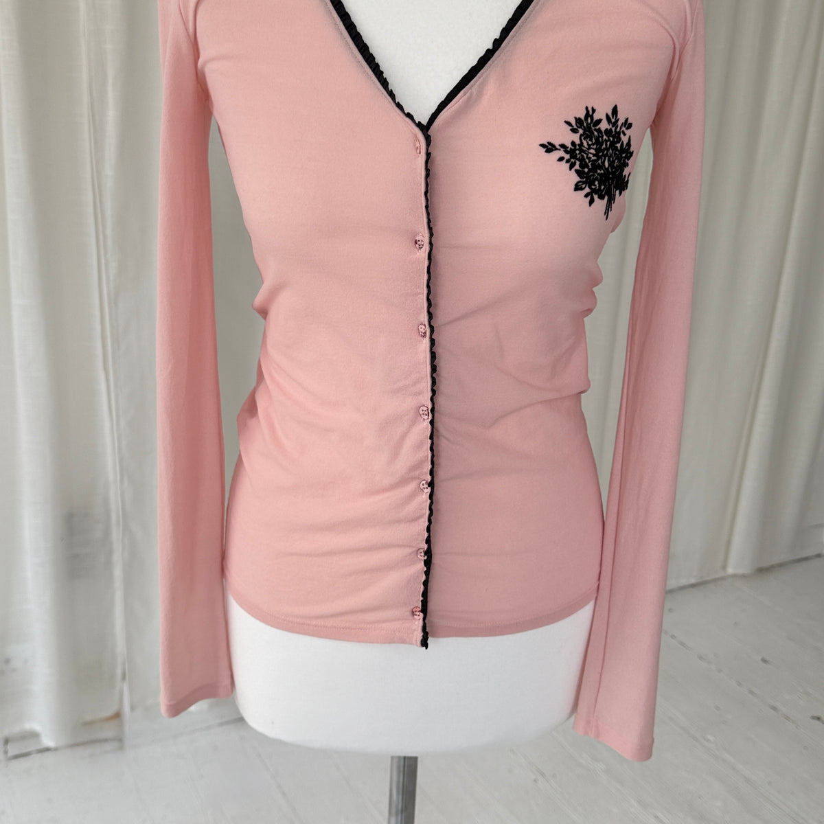 Blugirl Blumarine Pink Mesh Cardigan