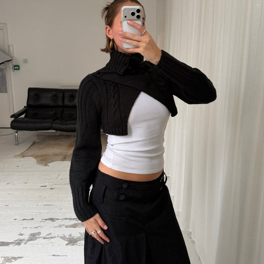2000s Asymmetrical Knit Bolero