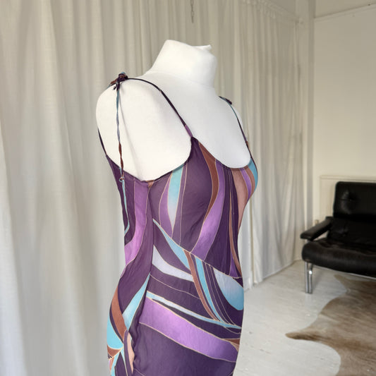 Italian Vintage Geometric Slip Dress