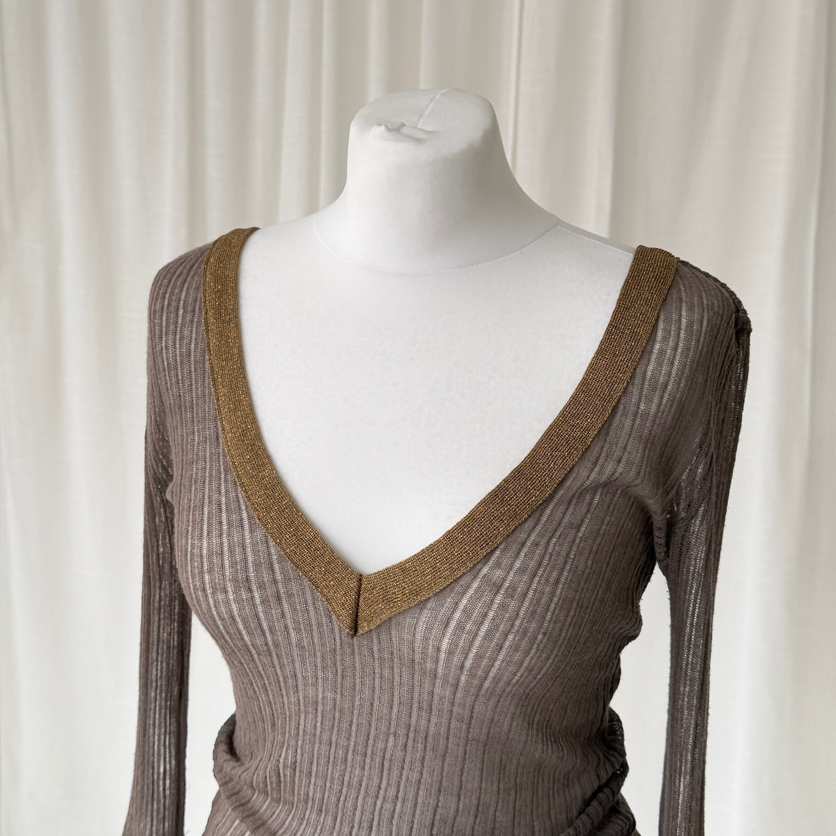 Rinascimento Fine Knit V-Neck Top
