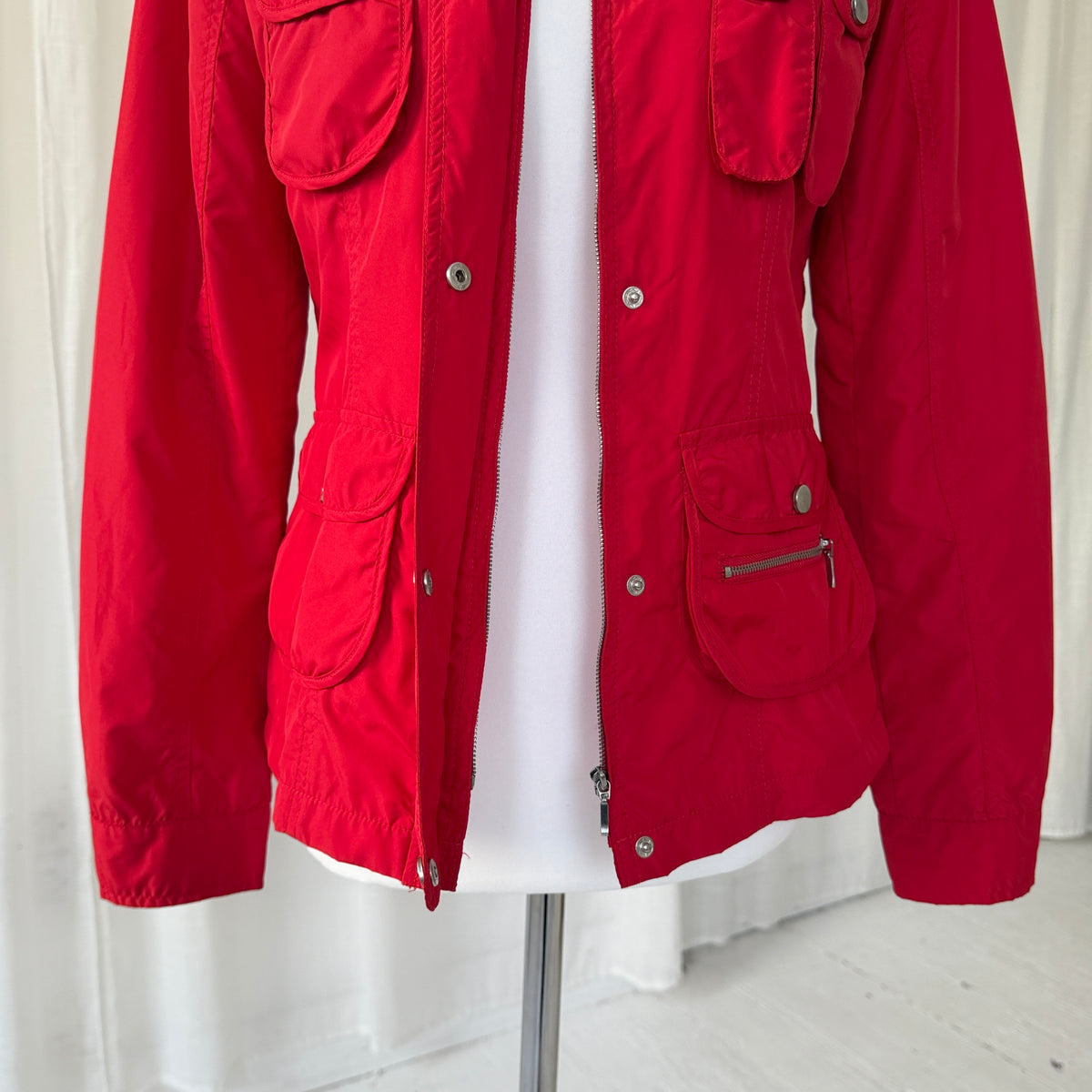 Red Lightweight Utility Jacket