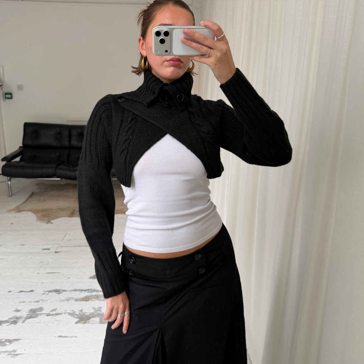 2000s Asymmetrical Knit Bolero