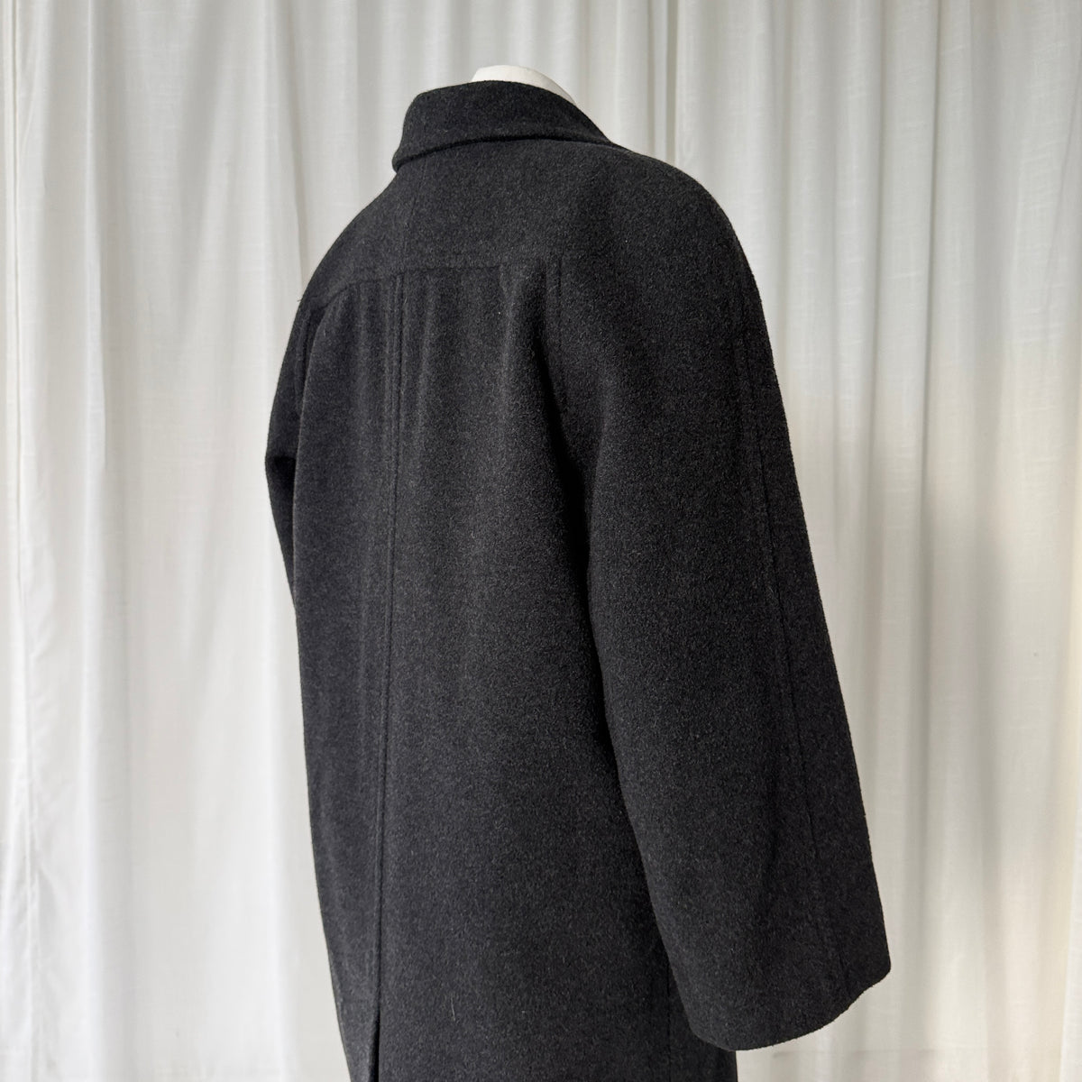 Charcoal Grey Wool Overcoat