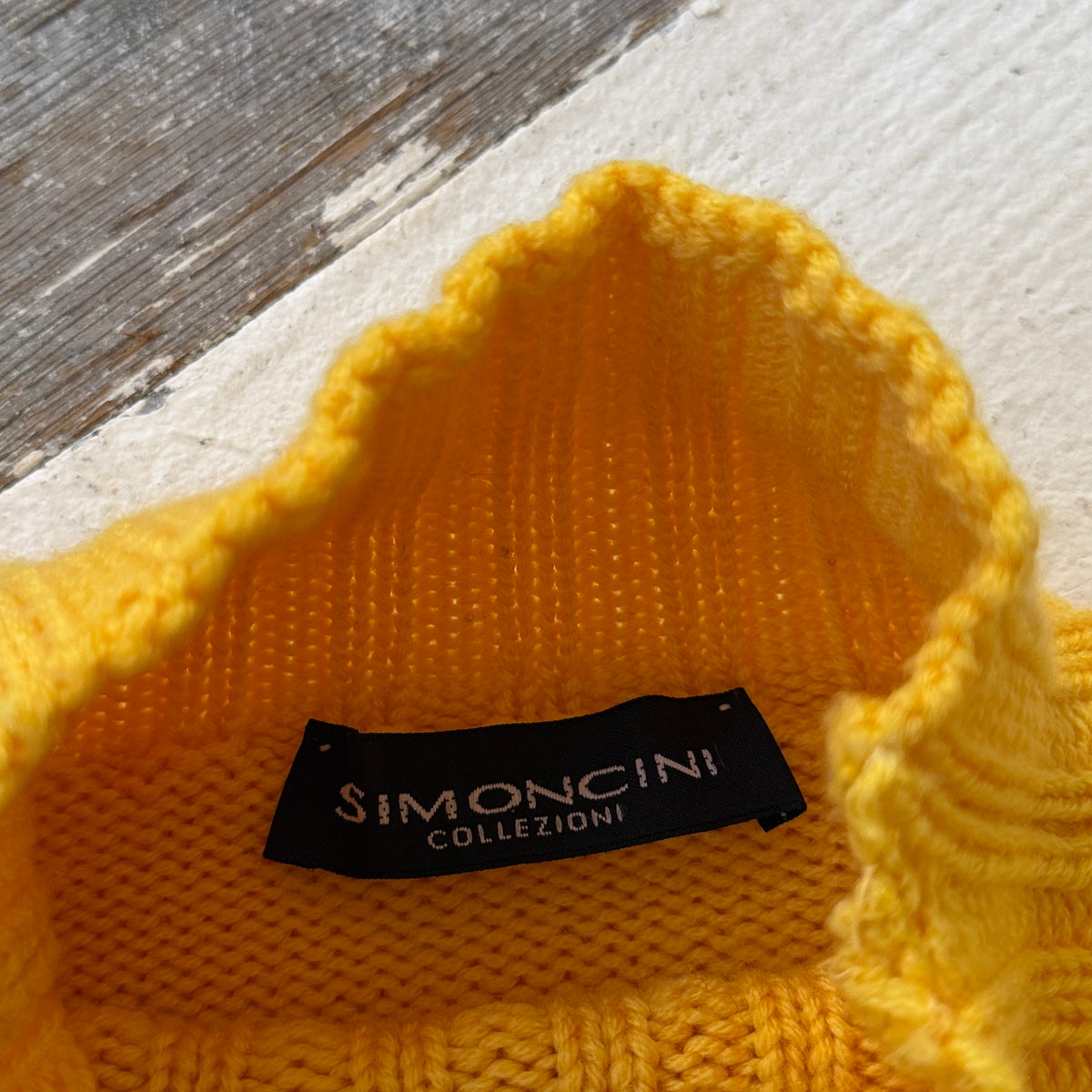 Yellow Virgin Wool Knit Jumper