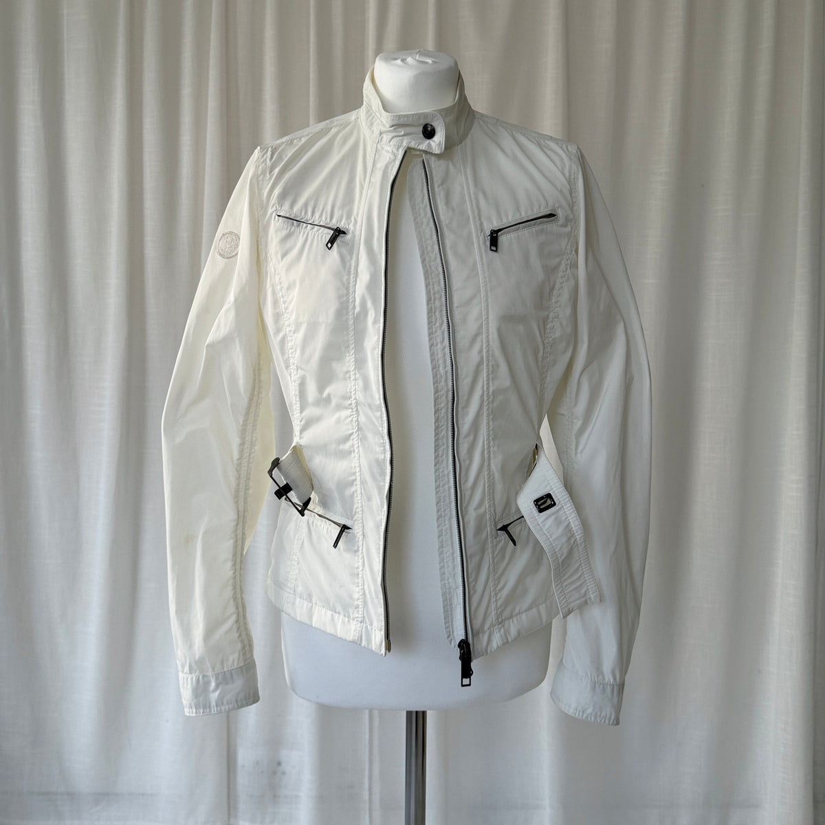 White Belted Utility Jacket
