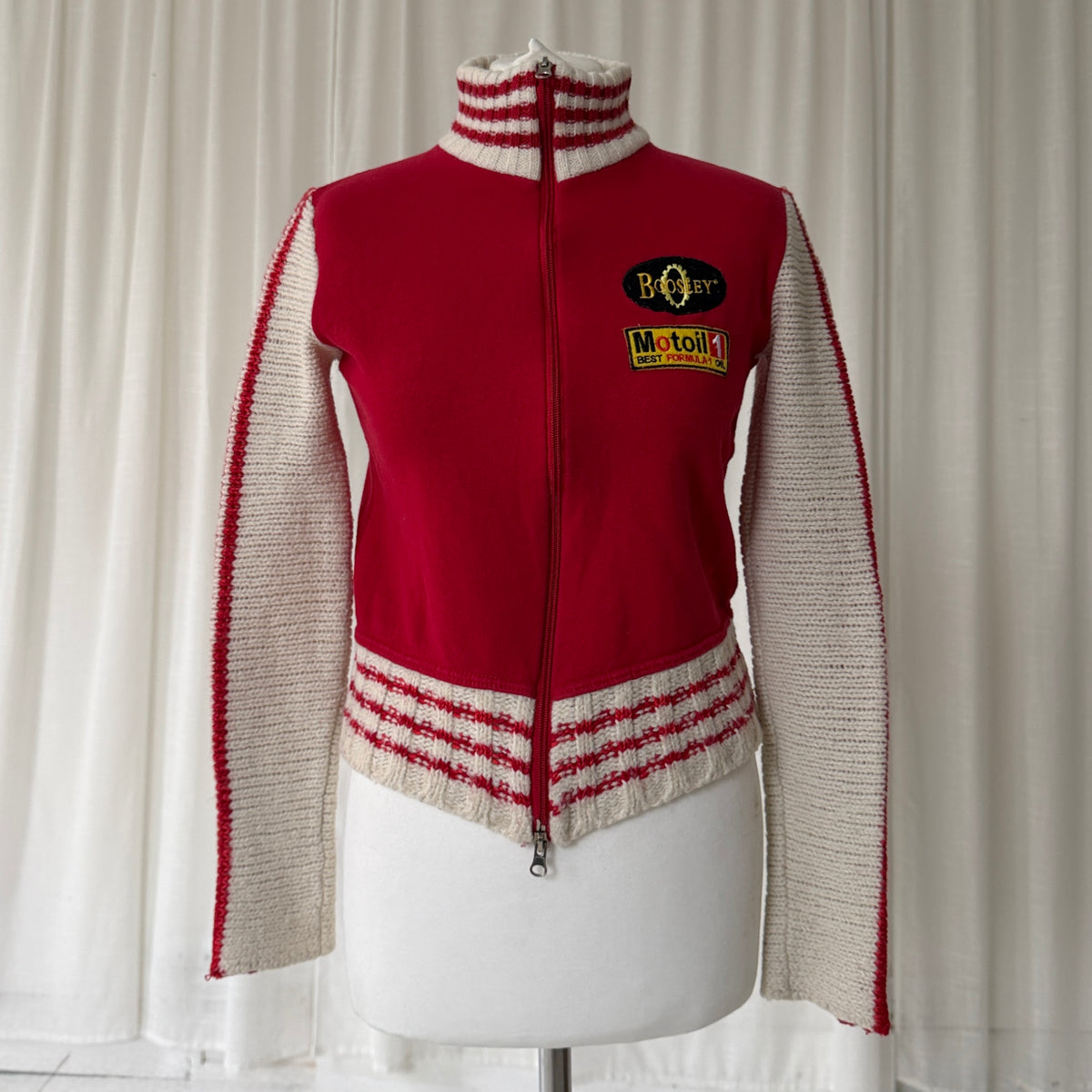 90s Knit Double Zip Moto Jumper