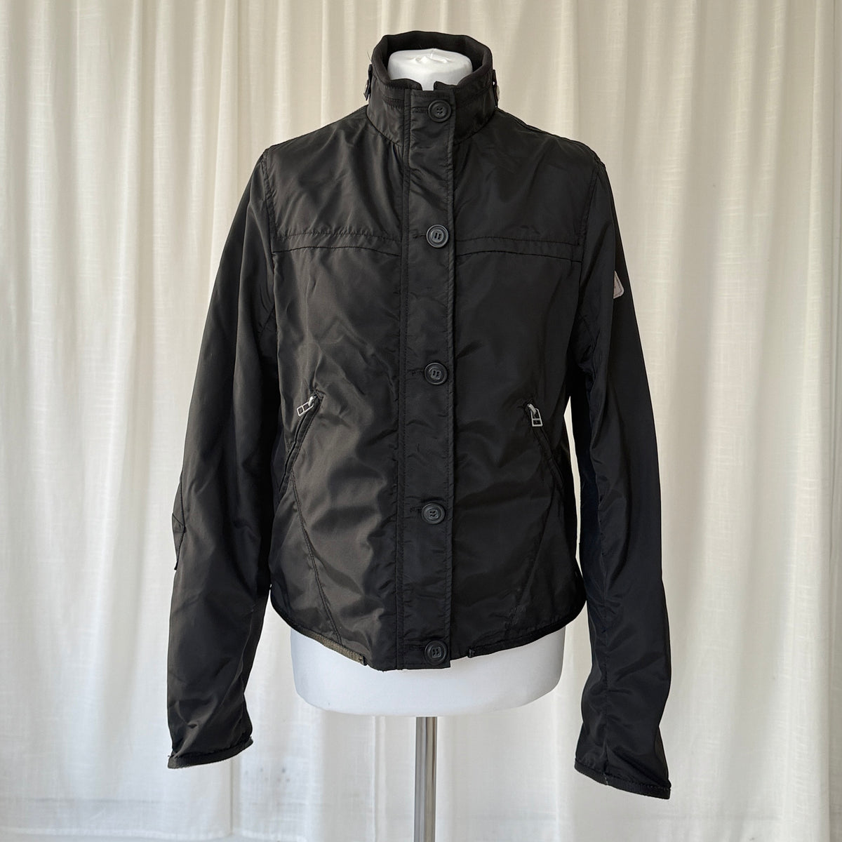 Black Nylon Utility Jacket
