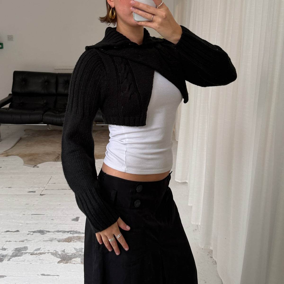 2000s Asymmetrical Knit Bolero