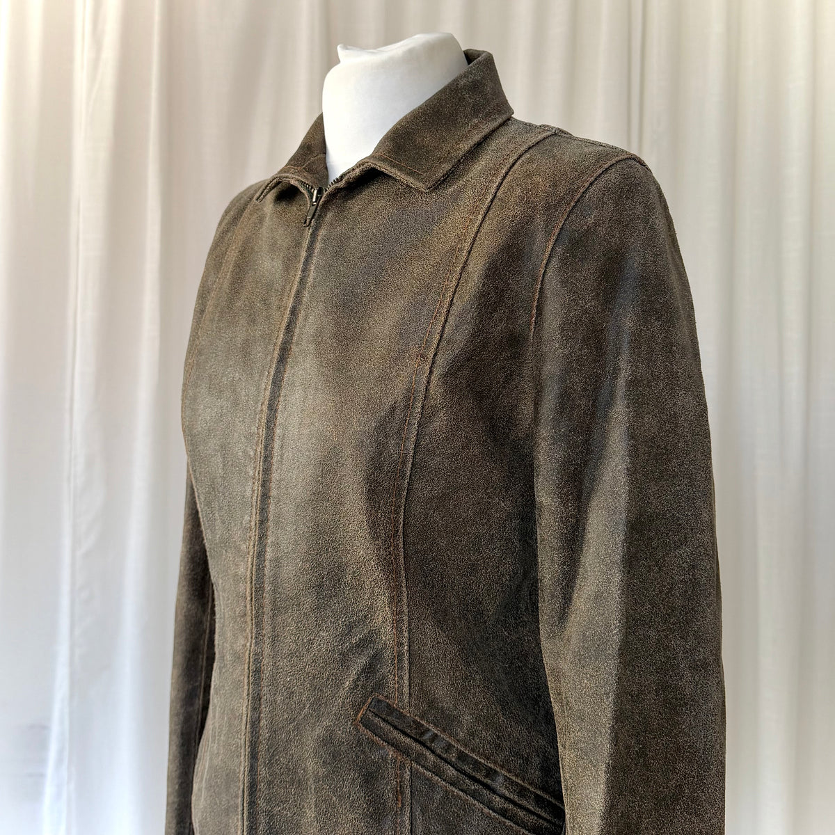 Italian Vintage Brown Leather Jacket