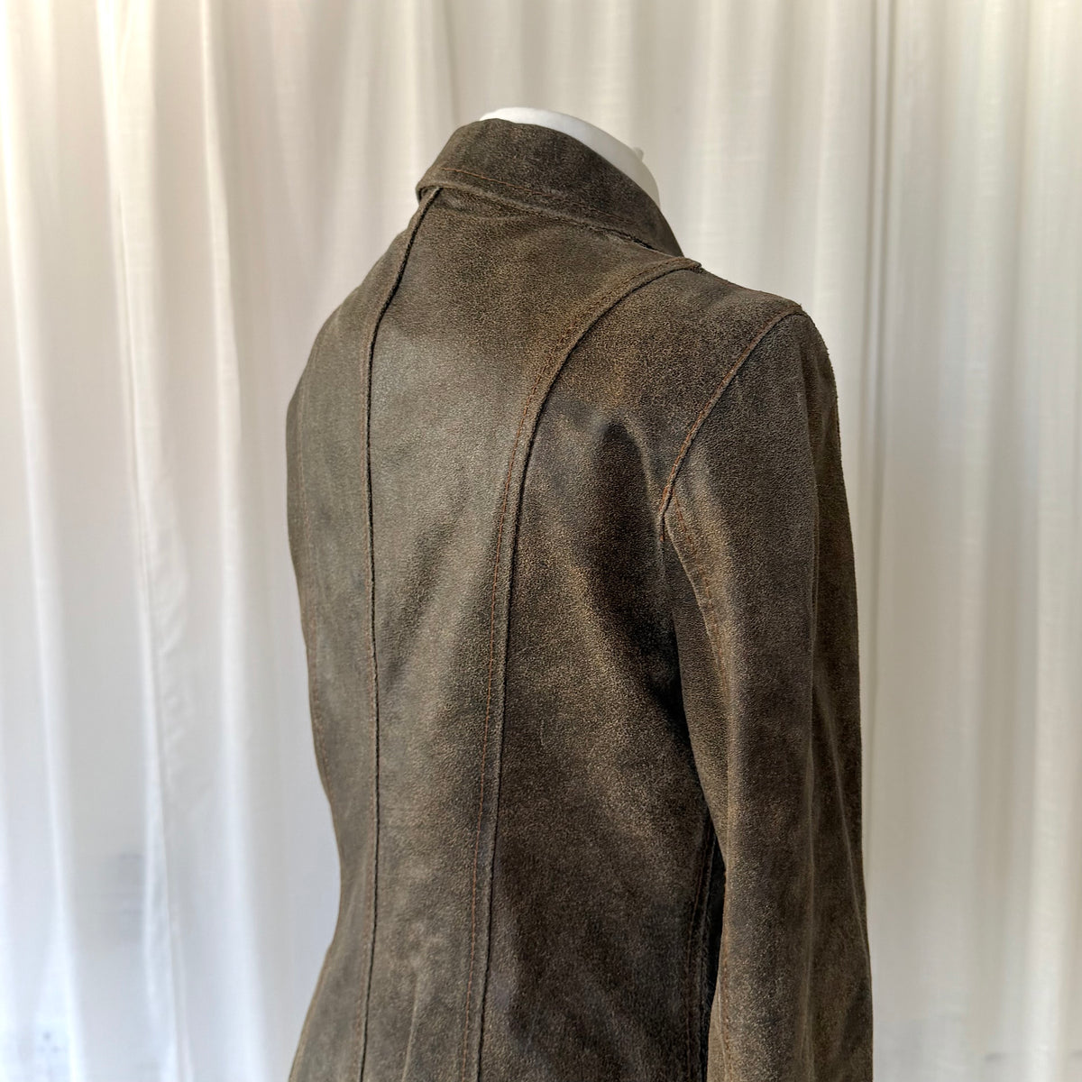 Italian Vintage Brown Leather Jacket