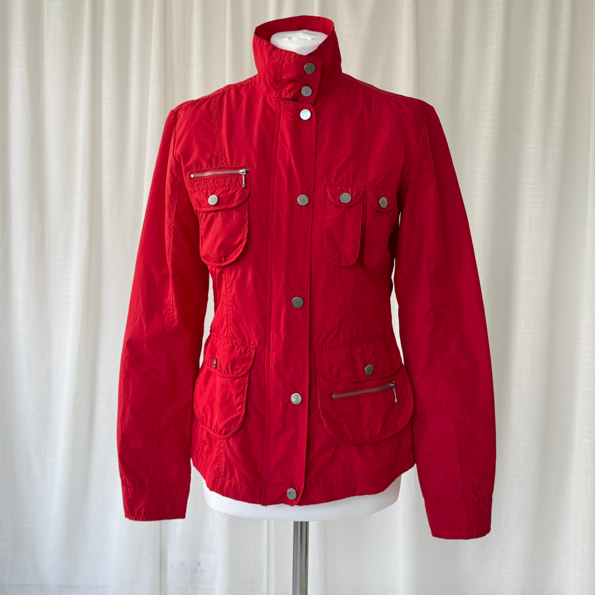 Red Lightweight Utility Jacket