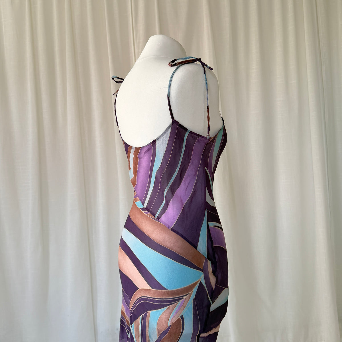 Italian Vintage Geometric Slip Dress