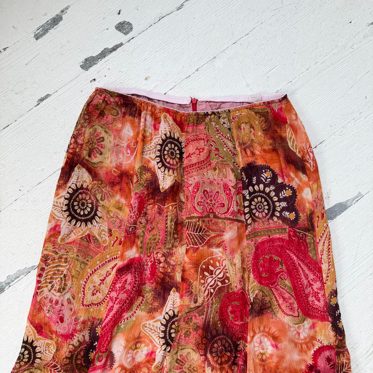 Italian Vintage Floral Paisley Maxi Skirt