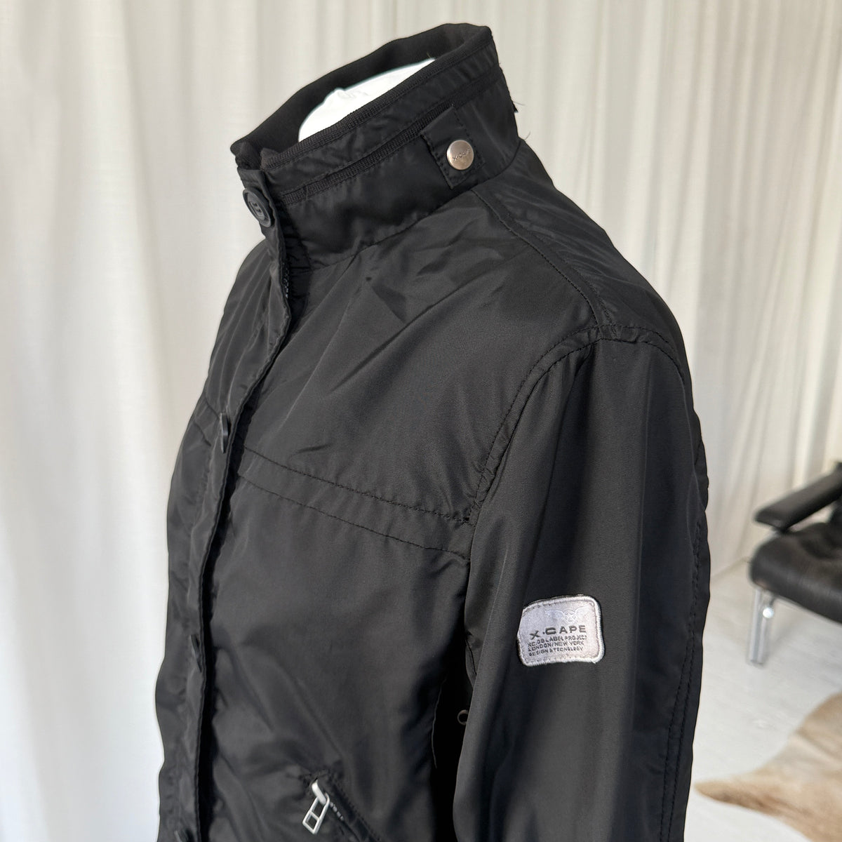 Black Nylon Utility Jacket