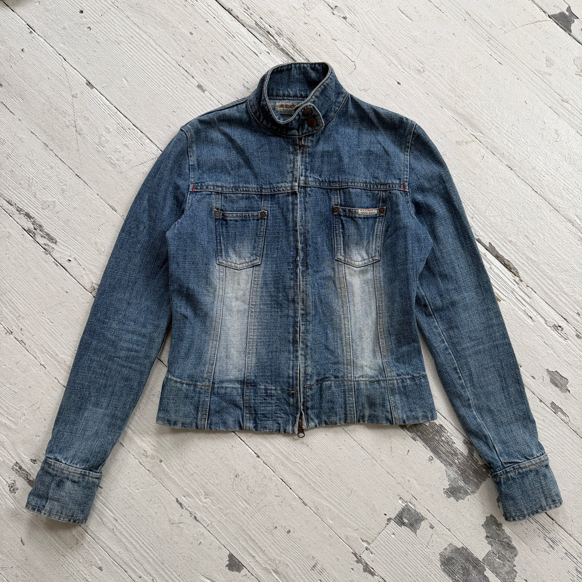 Early 2000’s Double Zip Denim Jacket