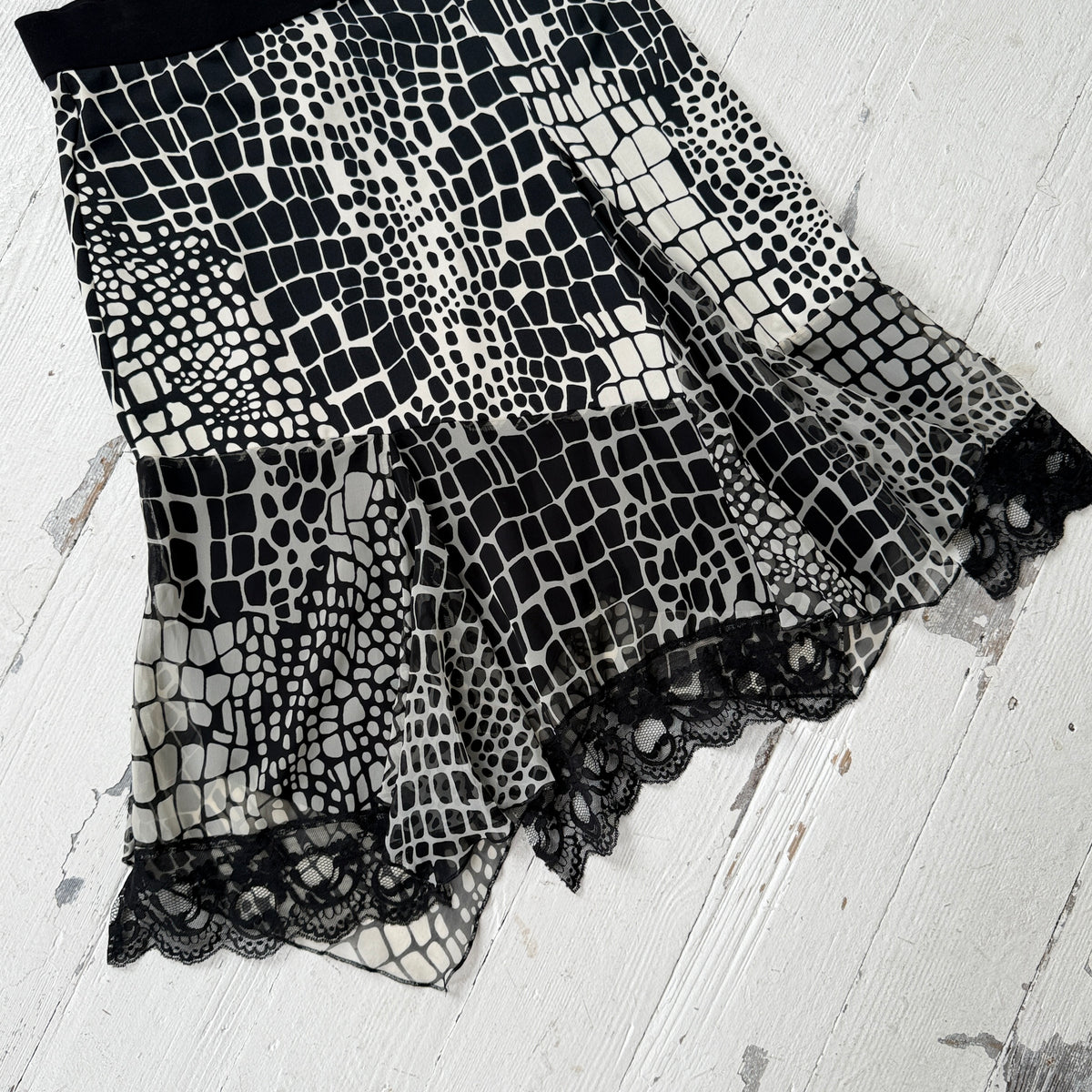Morgan de Toi Animal Print Midi Skirt