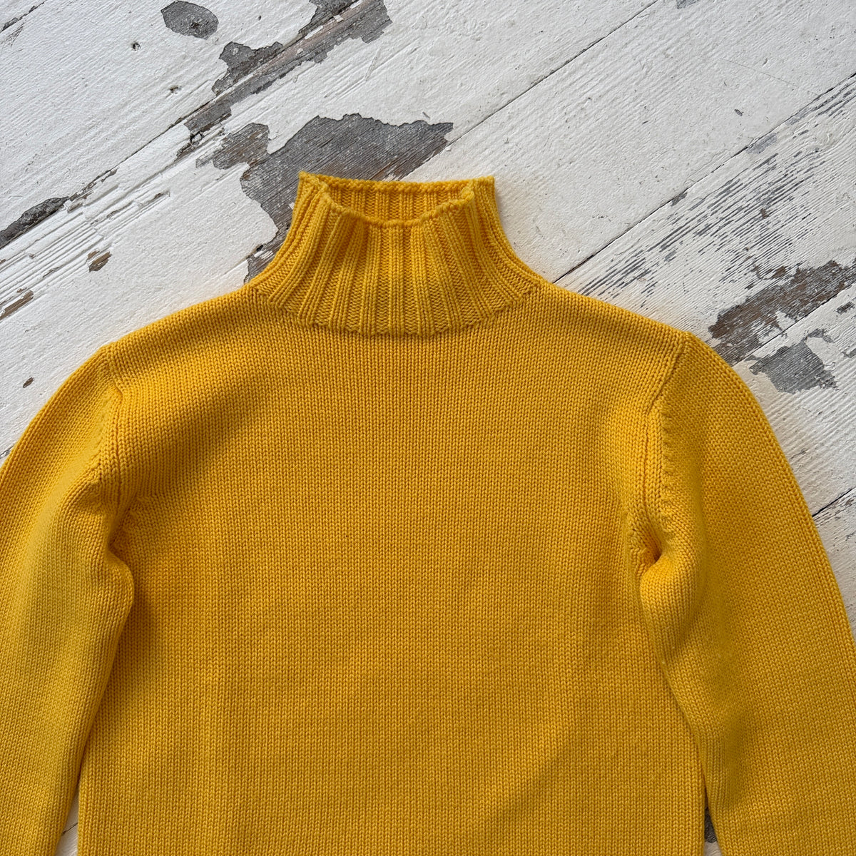 Yellow Virgin Wool Knit Jumper