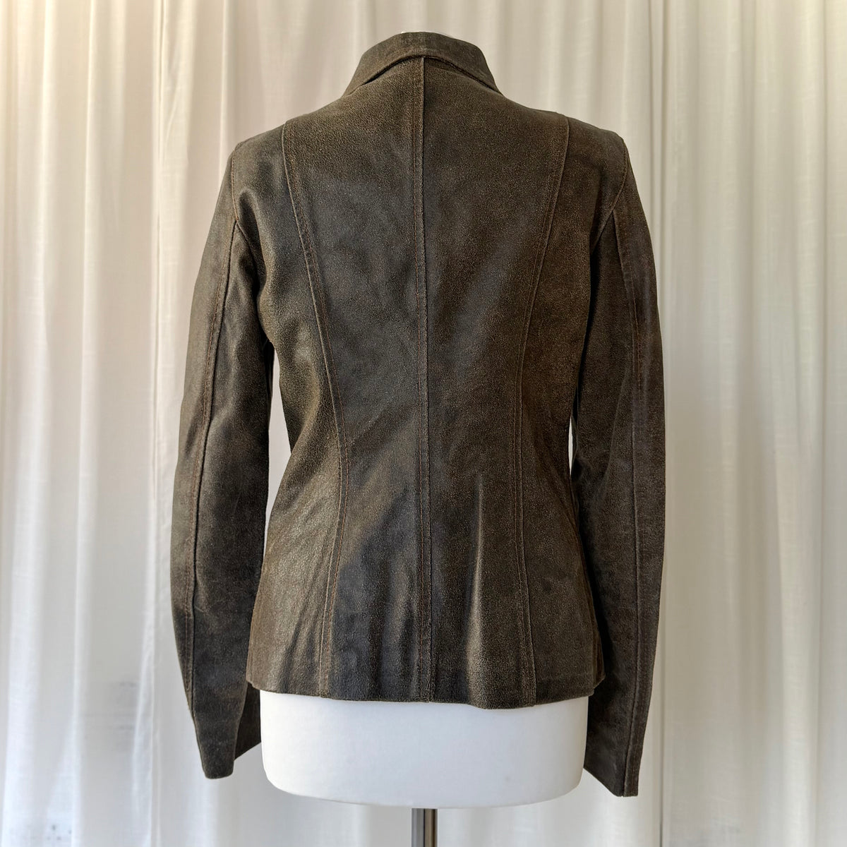Italian Vintage Brown Leather Jacket