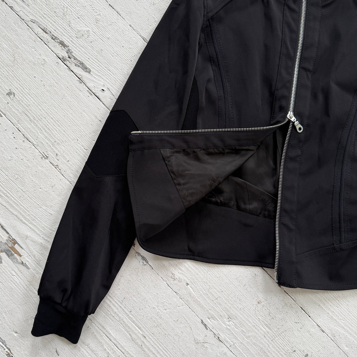 Black Technical Bomber Jacket