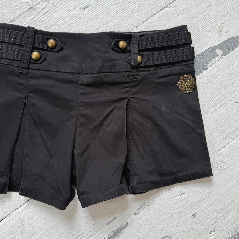 2000s Low Rise Pleated Micro Shorts