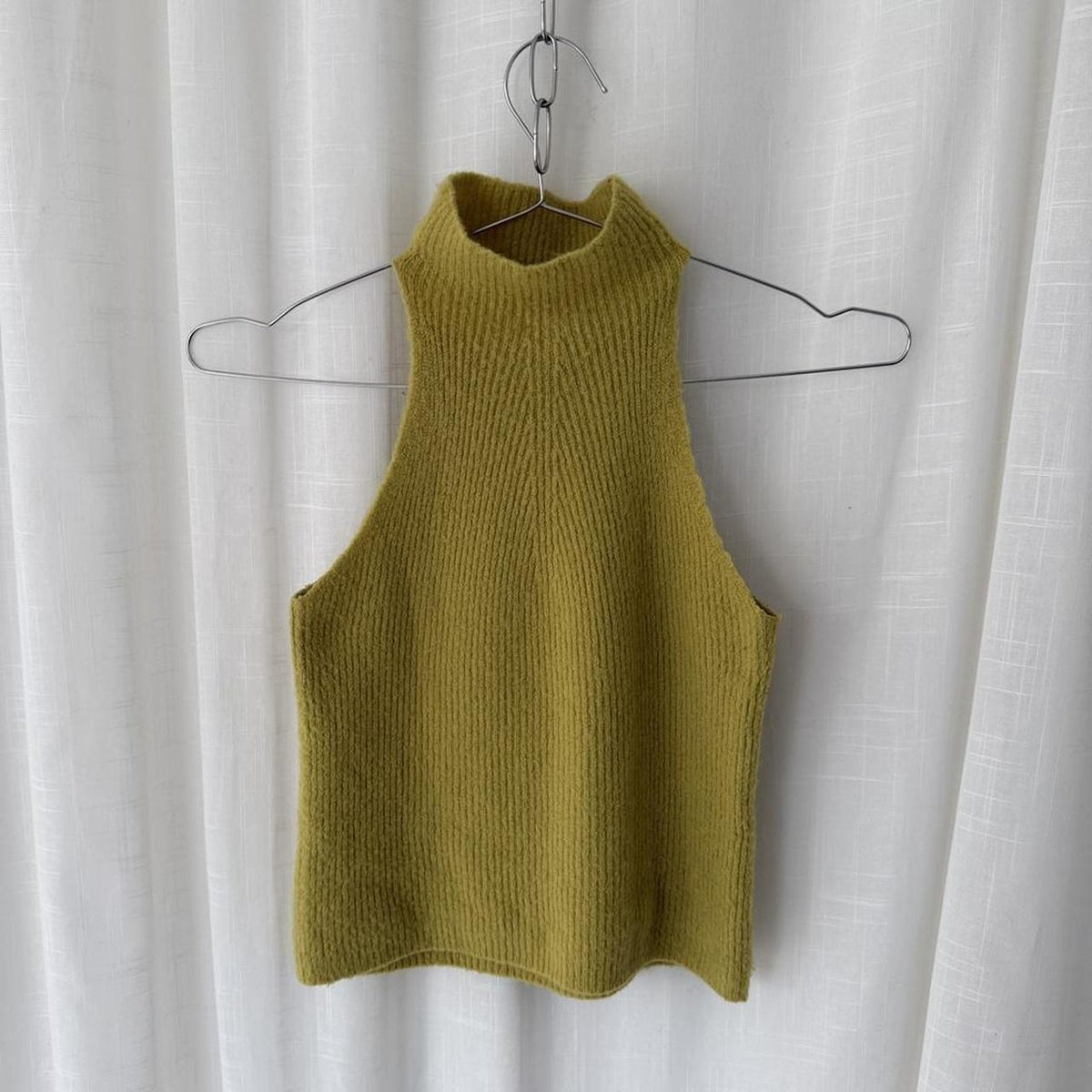 Lime Green Mohair Knit Top