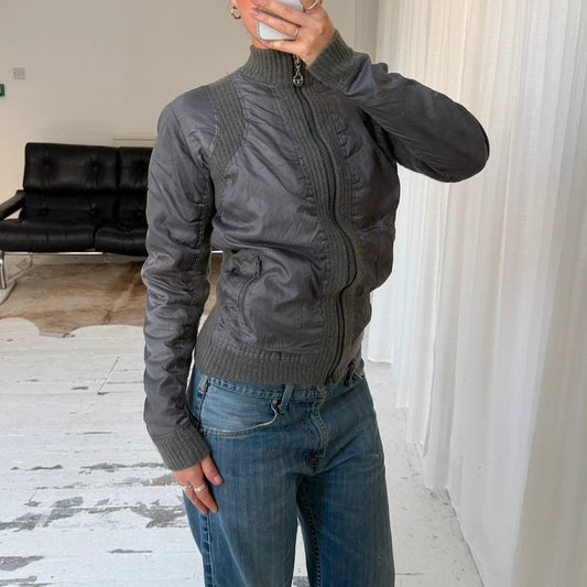 1990s Sergio Tacchini Wool Nylon Bomber Jacket